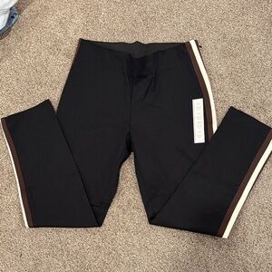 a new day Black Joggers with Brown and Cream Accents